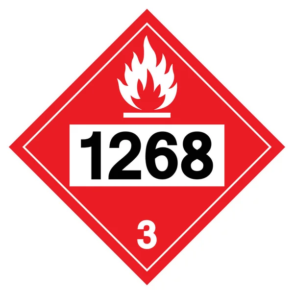 Klasa Destylat Ropy Naftowej Un1268 Symbol Sign Ilustracja Wektora Izolat — Wektor stockowy
