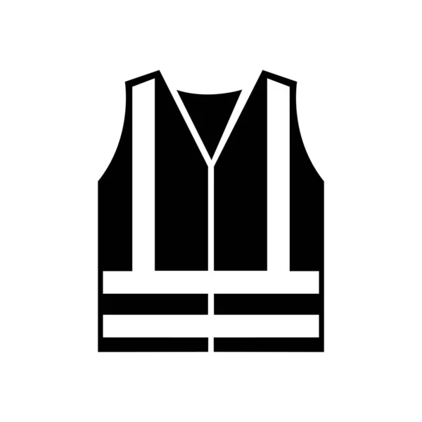 High Visibility Clothing Black Icon Vector Illustration Izolated White Background — Stockový vektor