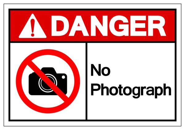Danger Photograph Symbol Sign Vector Illustration Isolate White Background Label — Stock Vector