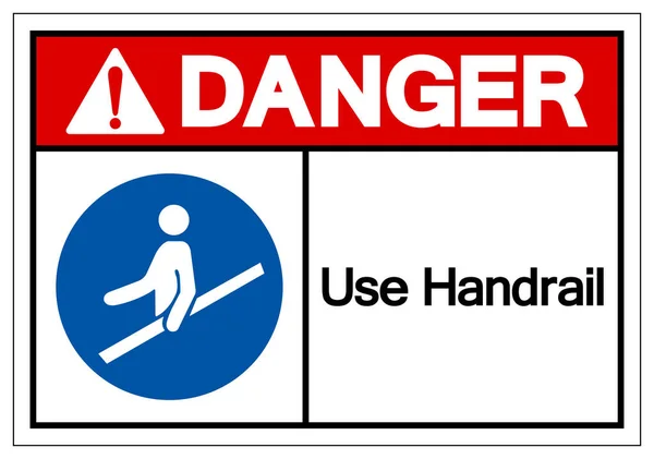 Signe Symbole Main Courante Utilisation Danger Illustration Vectorielle Isolé Sur — Image vectorielle
