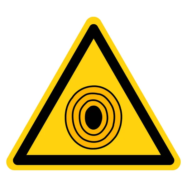 Varning Mikrovågsfara Detta Område Symbol Tecken Vektor Illustration Isolerad Vit — Stock vektor
