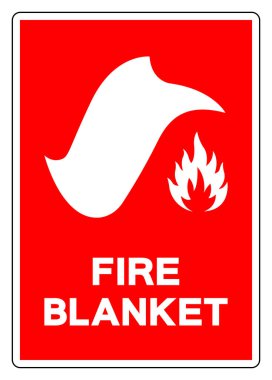 Ateş Battaniyesi Sembol İşareti, Vektör İllüzyonu, Beyaz Arkaplan Etiketinde İzole Edin. EPS10