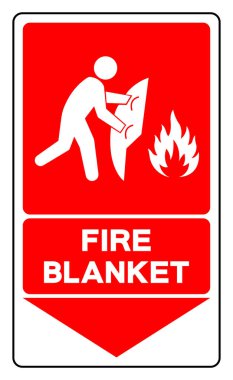 Ateş Battaniyesi Sembol İşareti, Vektör İllüzyonu, Beyaz Arkaplan Etiketinde İzole Edin. EPS10