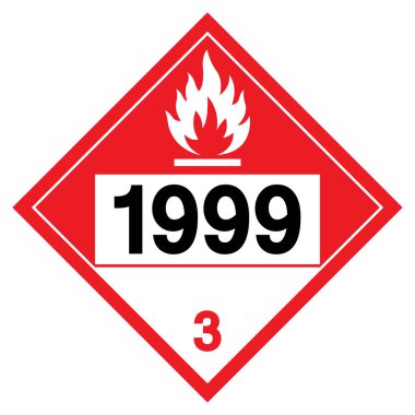 Asphalt NOS UN1999 Sembol İşareti, Vektör İllüstrasyonu, Beyaz Arkaplanda İzolasyon, Etiket .EPS10