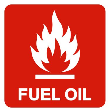 Yakıt Yağı Sembolü İşareti, Vektör İllüzyonu, Beyaz Arkaplan Etiketinde İzole Edilme. EPS10  