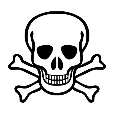 Hazadous Kimyasal Sembol İşareti, Vektör İllüzyonu, Beyaz Arkaplan Etiketinde İzole EPS10