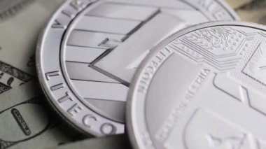 Bitcoins dijital cryptocurrency dönen çekim-Bitcoin Litecoin