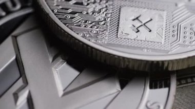 Bitcoins dijital cryptocurrency dönen çekim-Bitcoin Litecoin