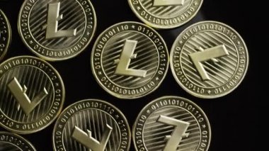 Bitcoins dijital cryptocurrency dönen çekim-Bitcoin Litecoin