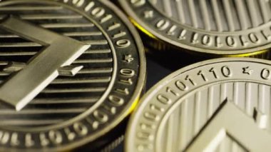 Bitcoins dijital cryptocurrency dönen çekim-Bitcoin Litecoin