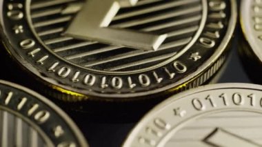 Bitcoins dijital cryptocurrency dönen çekim-Bitcoin Litecoin