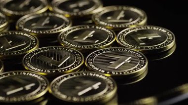 Bitcoins dijital cryptocurrency dönen çekim-Bitcoin Litecoin