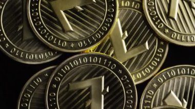 Bitcoins dijital cryptocurrency dönen çekim-Bitcoin Litecoin
