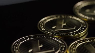Bitcoins dijital cryptocurrency dönen çekim-Bitcoin Litecoin