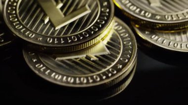 Bitcoins dijital cryptocurrency dönen çekim-Bitcoin Litecoin