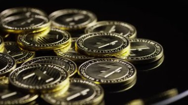 Bitcoins dijital cryptocurrency dönen çekim-Bitcoin Litecoin