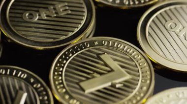 Bitcoins dijital cryptocurrency dönen çekim-Bitcoin Litecoin