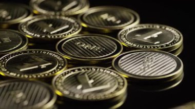 Bitcoins dijital cryptocurrency dönen çekim-Bitcoin Litecoin
