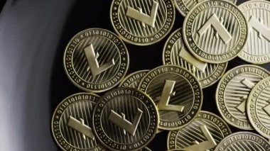 Bitcoins dijital cryptocurrency dönen çekim-Bitcoin Litecoin