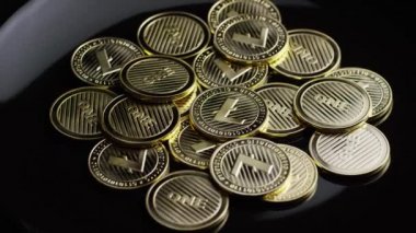 Bitcoins dijital cryptocurrency dönen çekim-Bitcoin Litecoin