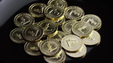 Bitcoins dijital cryptocurrency dönen çekim-Bitcoin Litecoin