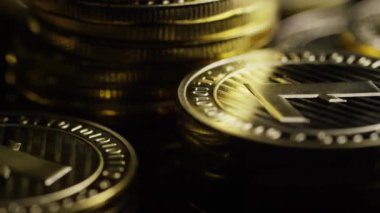 Bitcoins dijital cryptocurrency dönen çekim-Bitcoin Litecoin