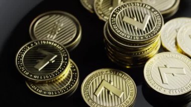 Bitcoins dijital cryptocurrency dönen çekim-Bitcoin Litecoin