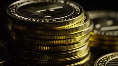 Bitcoins dijital cryptocurrency dönen çekim-Bitcoin Litecoin
