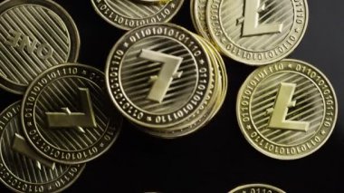 Bitcoins dijital cryptocurrency dönen çekim-Bitcoin Litecoin