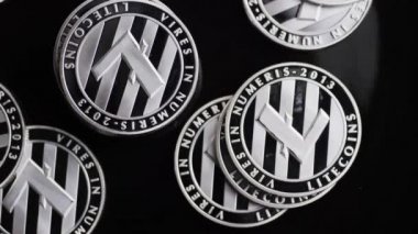 Bitcoins dijital cryptocurrency dönen çekim-Bitcoin Litecoin