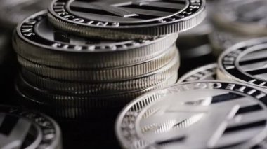 Bitcoins dijital cryptocurrency dönen çekim-Bitcoin Litecoin
