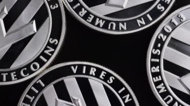 Bitcoins dijital cryptocurrency dönen çekim-Bitcoin Litecoin