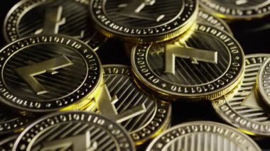 Bitcoins dijital cryptocurrency dönen çekim-Bitcoin Litecoin