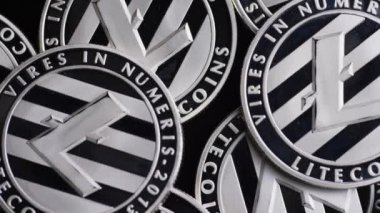 Bitcoins dijital cryptocurrency dönen çekim-Bitcoin Litecoin