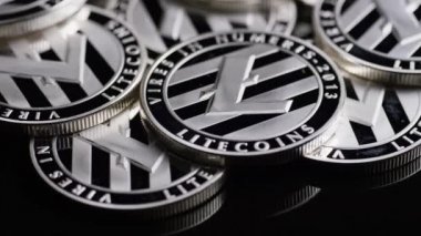 Bitcoins dijital cryptocurrency dönen çekim-Bitcoin Litecoin