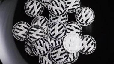 Bitcoins dijital cryptocurrency dönen çekim-Bitcoin Litecoin