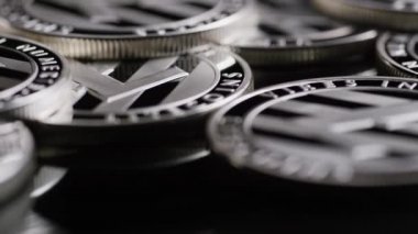 Bitcoins dijital cryptocurrency dönen çekim-Bitcoin Litecoin