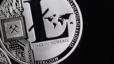 Bitcoins dijital cryptocurrency dönen çekim-Bitcoin Litecoin