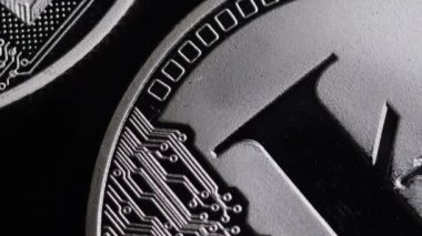 Bitcoins dijital cryptocurrency dönen çekim-Bitcoin Litecoin