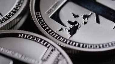 Bitcoins dijital cryptocurrency dönen çekim-Bitcoin Litecoin