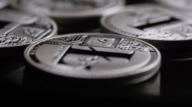 Bitcoins dijital cryptocurrency dönen çekim-Bitcoin Litecoin