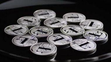 Bitcoins dijital cryptocurrency dönen çekim-Bitcoin Litecoin