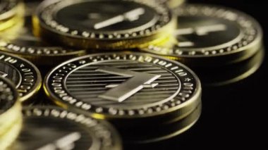 Bitcoins dijital cryptocurrency dönen çekim-Bitcoin Litecoin