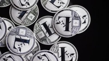 Bitcoins dijital cryptocurrency dönen çekim-Bitcoin Litecoin