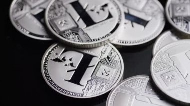Bitcoins dijital cryptocurrency dönen çekim-Bitcoin Litecoin
