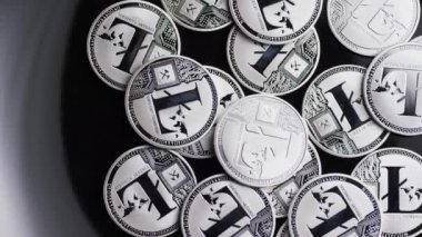 Bitcoins dijital cryptocurrency dönen çekim-Bitcoin Litecoin