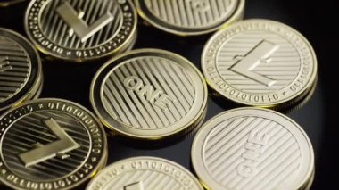 Bitcoins dijital cryptocurrency dönen çekim-Bitcoin Litecoin