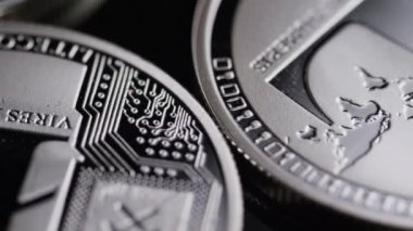 Bitcoins dijital cryptocurrency dönen çekim-Bitcoin Litecoin