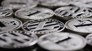 Bitcoins dijital cryptocurrency dönen çekim-Bitcoin Litecoin