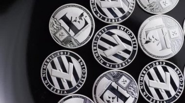 Bitcoins dijital cryptocurrency dönen çekim-Bitcoin Litecoin